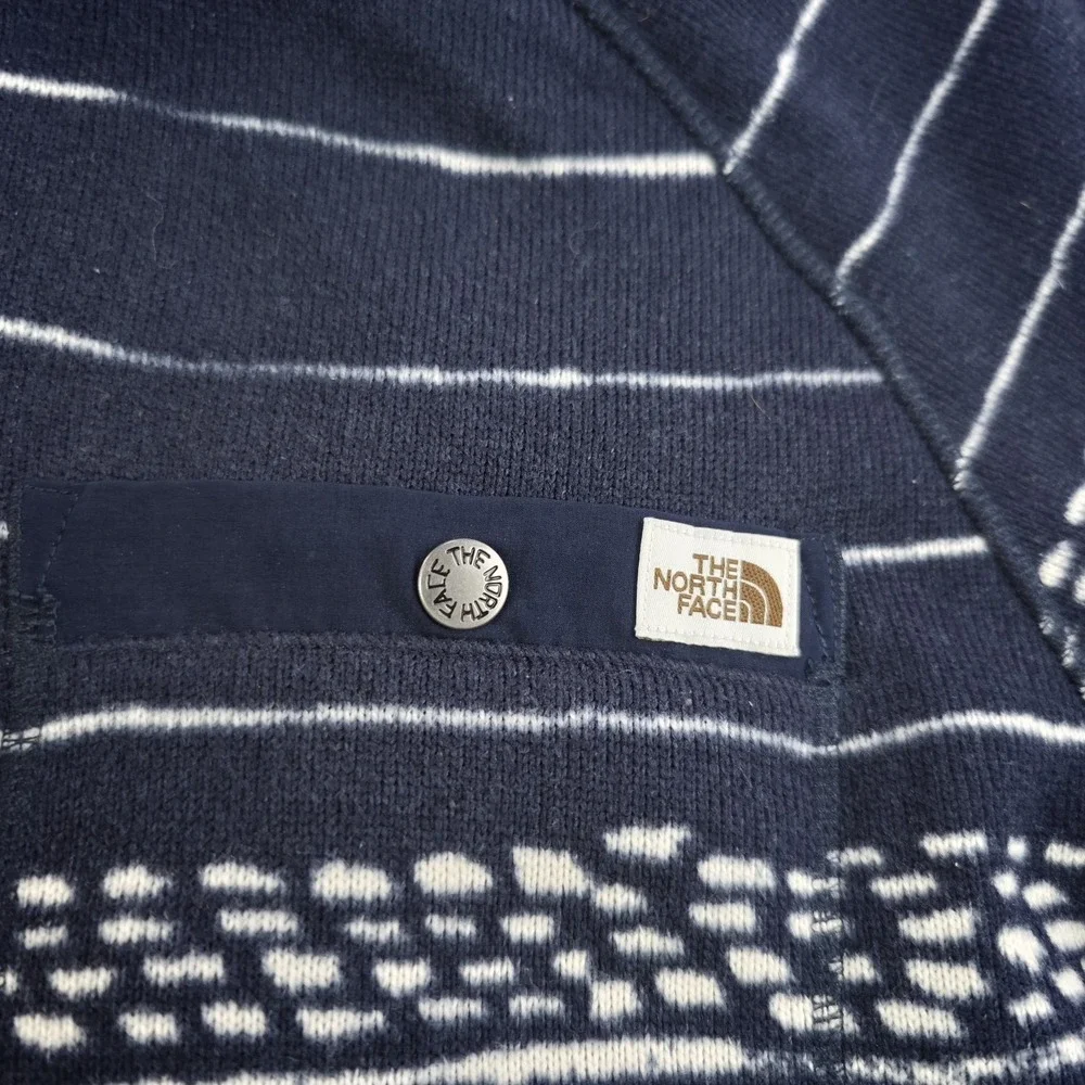 North Face Gordon Lyons 1/4 Zip Fleece Sweater‎ Mens Large Aztec Blue Pullover